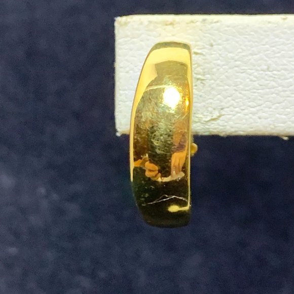 Vintage Napier Gold Tone Hoop Screw Back Earrings (2289 1&2) - Picture 2 of 7